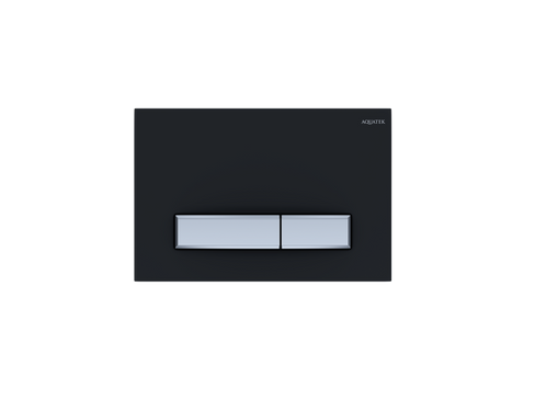 Панель смыва Slim Черный матовый (клавиша прямоугольная, хром)