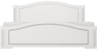 Кровать двойная Ижмебель Виктория модуль 19 1800 с латами Белый глянец с порами/белая глянцевая ПВХ пленка