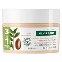 Маска для волос 3 в 1 восстанавливающая с органическим маслом купуасу Klorane/Клоран 150мл Pierre Fabre