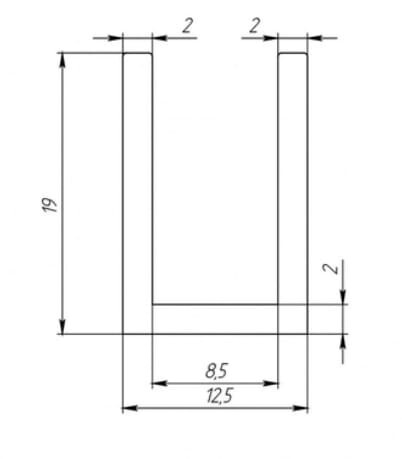 Профиль П-образный 10-2-8