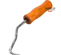 Крюк для вязки арматуры, 210 мм, деревянная рукоятка Сибртех 84876