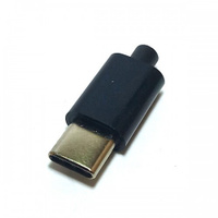 Штекер на кабель Type-C 16pin, USB 2.0 4pin в корпусе