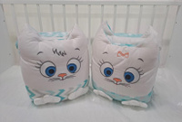 Бортики-подушки в кроватку Дружные котята голубой 80359 LuBaby