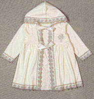 Платье крестильное № 333 цвет пудра рост 74, 80 см арт.333 (74 см) Аистенок