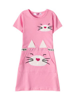 Платье для девочек "Meow pink" розовый, 3-7 лет арт.BZ201 (3 года) Wonderlandiya