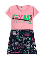 Платье для девочек "Gym team pink" розовый, 3-8 лет арт.ELC93 (4-5 лет) Wonderlandiya