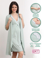 Комплект для беременных и кормящих женщин ФЭСТ фисташковый/белый арт.П216504К (170, 176-88-94)
