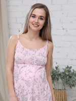 Сорочка для беременных и кормящих женщин ФЭСТ розовый/серый арт.П47504F (170, 176-84-90)