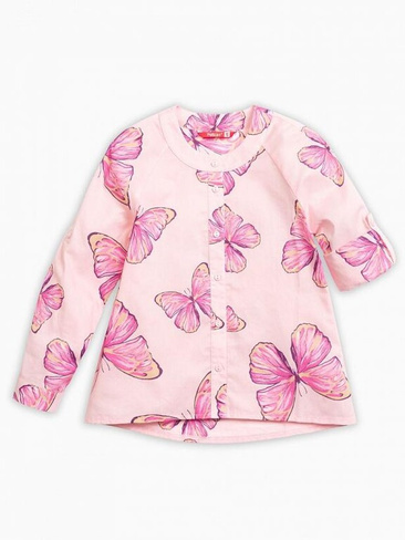 Блузка для девочек "Once in provence" 3-6 лет, цвет пудра арт.GWCJ3109 (3 года) Pelican