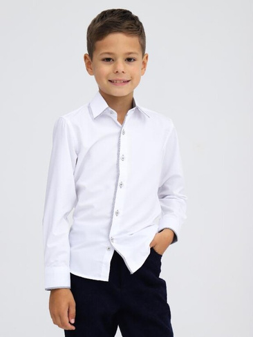 Рубашка для мальчиков Nota Bene рост 128-164 см белый арт.NB02120PR-1 (158-164 см)