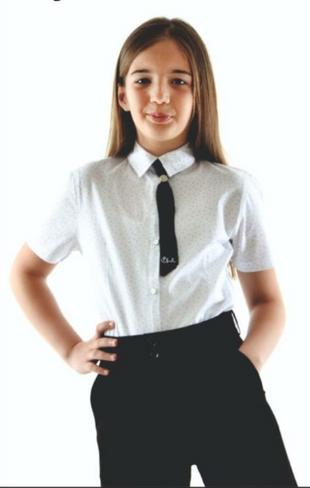 Рубашка для девочек Blueland р.128-164 см белый арт.BL3151-01 (128 см)