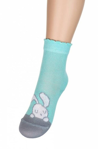 Носки детские Para Socks Зайчик, цвет мята арт.N1D57 (8)