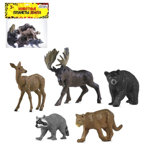 Набор Животные Северной Америки 6 штук арт.JB0207196 Компания Друзей