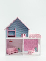 Дом для кукол Пломбир с интерьером и мебелью ДК001П-1 КОНЯША