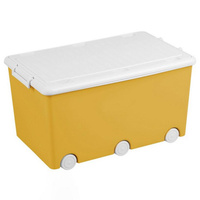 Ящик для игрушек 50 л на колёсиках темно-желтый Tega