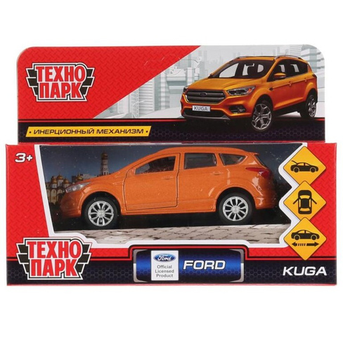 Инерционная металлическая модель - Ford Kuga, 12 см, открываются двери, цвет золотой Технопарк