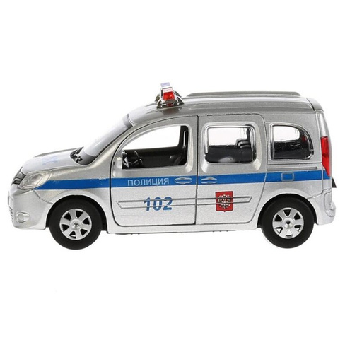 Инерционная металлическая модель - Renault Kangoo Полиция 12 см, открываются двери Технопарк