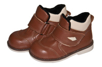 Ботинки осенние на байке модель 31, коричневый, р.11,5-16,5 см (16,5)