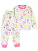Пижама для девочек "Moonlight ballet" белый 2-5 лет интерлок (2 года) Wonderlandiya
