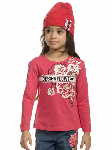 Джемпер для девочек "Цветочный дизайн" 1-5 лет, красный арт.GFJ3157 (1 год) Pelican