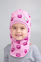 Шапка-шлем "Совы" розовый-фуксия Арт. SH18001 PicCo (54)