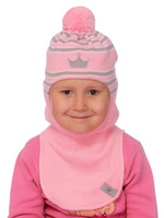 Шапка детская Принцесса р.48-54 шлем розовый арт.М7В17 (48-50) Niko
