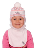 Шапка детская Принцесса р.48-54 шлем белый арт.М7В17 (48-50) Niko