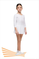 Костюм гимнастический "Пируэт" Г2.00 укороченная юбка белый (42) Korri
