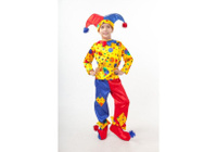 Карнавальный костюм Петрушка (рубаха, пояс, брюки, колпак, сапожки) текстиль (38) Батик