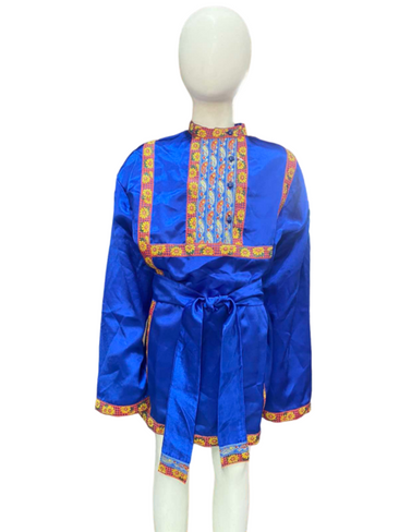 Карнавальный костюм Рубашка народная синий размер 38
