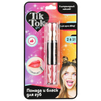 Набор Tik Tok Girl 2 в 1 помада и блеск для губ, цвет бежевый арт.LSG61710TTG