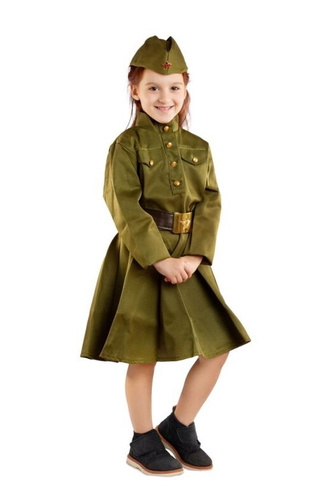 Военная форма взрослый Платье ВОВ Люкс, размер 40-42 (40-42) Фабрика Бока