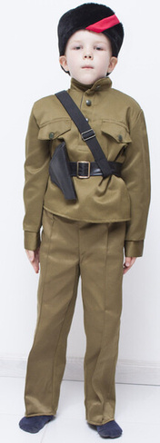 Военная форма Партизан Люкс в брюках 10-12 лет, рост 160 см Фабрика Бока