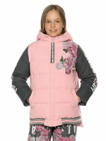 Куртка для девочки "Rose song" от 8 до 11 лет розовый арт.GZKW4195(к) (10 лет) Pelican