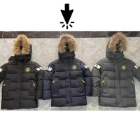 Куртка зимняя для мальчиков темно-синий, натуральная опушка A81A-14 (134 см) MULTIBRAND