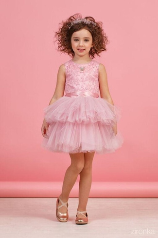Платье Зиронька 38-8005-2 р.98-128 см розовое (122 см) ZIRONKA
