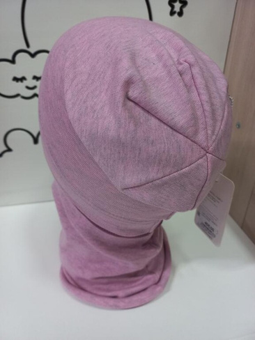 Комплект шапка со снудом р.46-48 розовый меланж арт.SVP-22257/26 Марсель
