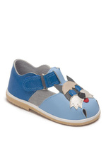 Сандалии детские Зверята р.10-16,5, на липучке (до 11,5 размера-на пряжке) цвет синий (14,5) Богородская обувь