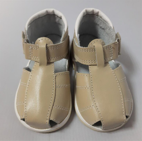 Сандалии первые шаги р.10-14 натуральная кожа, цвет бежевый арт.22А1 (13,5) Богородская обувь