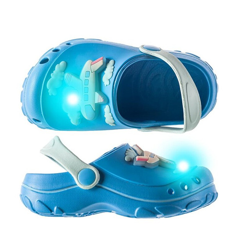 Сабо для мальчика KAKADU р.29-33 голубой с LED подсветкой 8967B (32) Kakadu