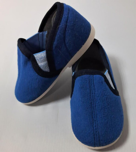 Тапочки детские цвет синий р.10-13,5, с блестящими вставками (11,5) Богородская обувь