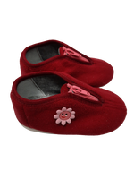 Тапочки ортопедические с молнией бордовый с цветочком р.10-14 мод.40 (10,5) Богородская обувь