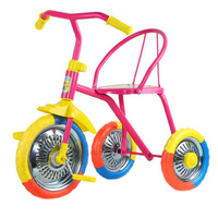 Велосипед трехколесный Озорной ветерок розовый цветные колеса из ЭВА арт.GV-B3-2MX