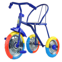 Велосипед трехколесный Озорной ветерок синий цветные колеса из ЭВА арт.GV-B3-2MX