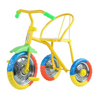 Велосипед трехколесный Озорной ветерок желтый цветные колеса из ЭВА арт.GV-B3-2MX