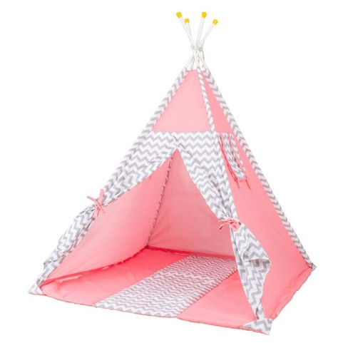 Палатка вигвам Polini kids Зигзаг розовый 0001433-2