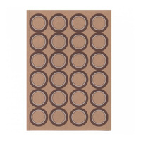 Этикетка бумажная крафт, d 4,2 см, 24 наклеек на листе А4, 100 л Garcia De Pou | 209.69