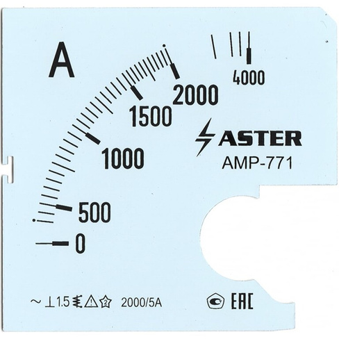 Шкала к амперметру AMP-771 ASTER SC771-2000