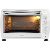 Мини-печь NORDFROST RC 450 W, настольная духовка, 2 000 Вт, 45л, конвекция, гриль, таймер 120 минут, 3 режима, белый