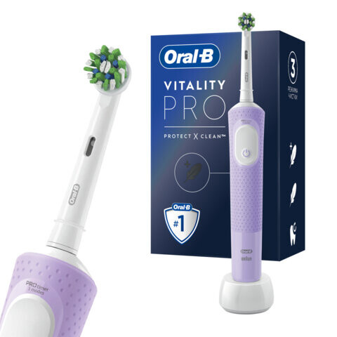 Зубная щетка электрическая ORAL-B Орал-би Vitality Pro ЛИЛОВАЯ 1 насадка 80367617
